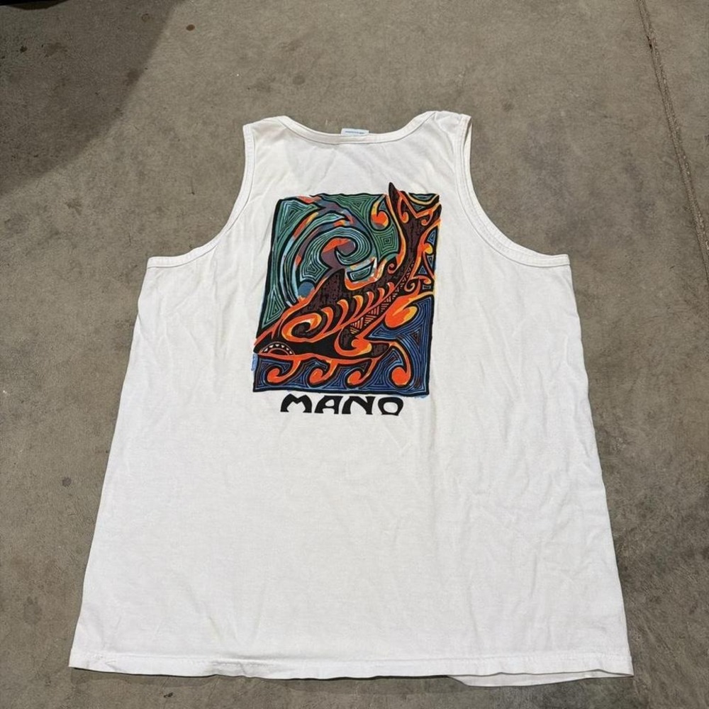 Crazy Shirts Vintage Hawaii Mano Graphic Tank Top